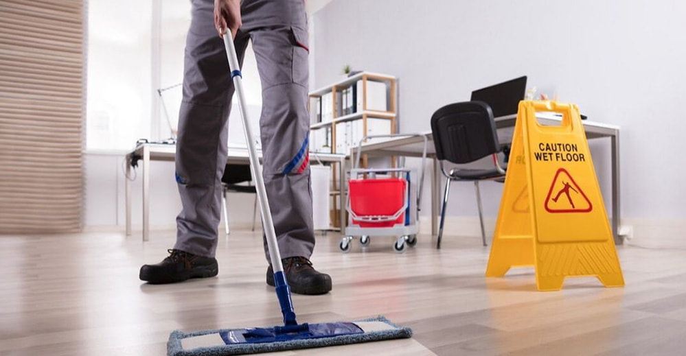 Picture of person mopping floor
